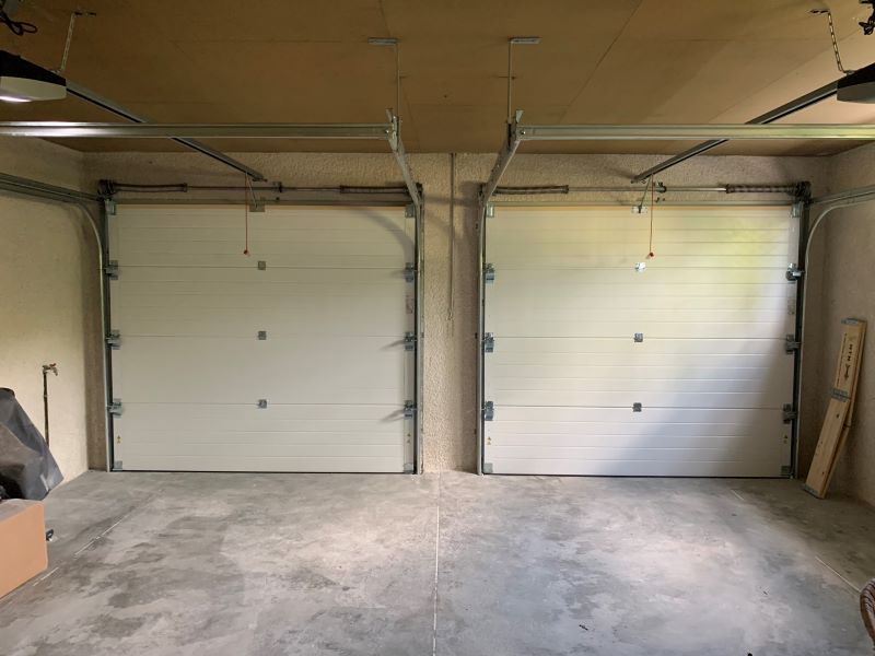 Porte sectionnelle vue de l'interieur