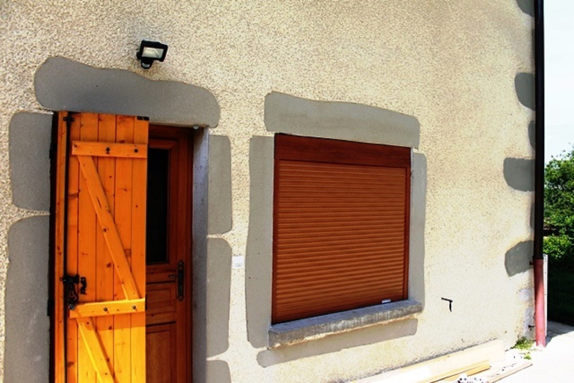 Volet roulant radio ton bois