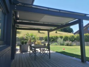 Protection solaire Horizontale sur Terrasse à Chavanod