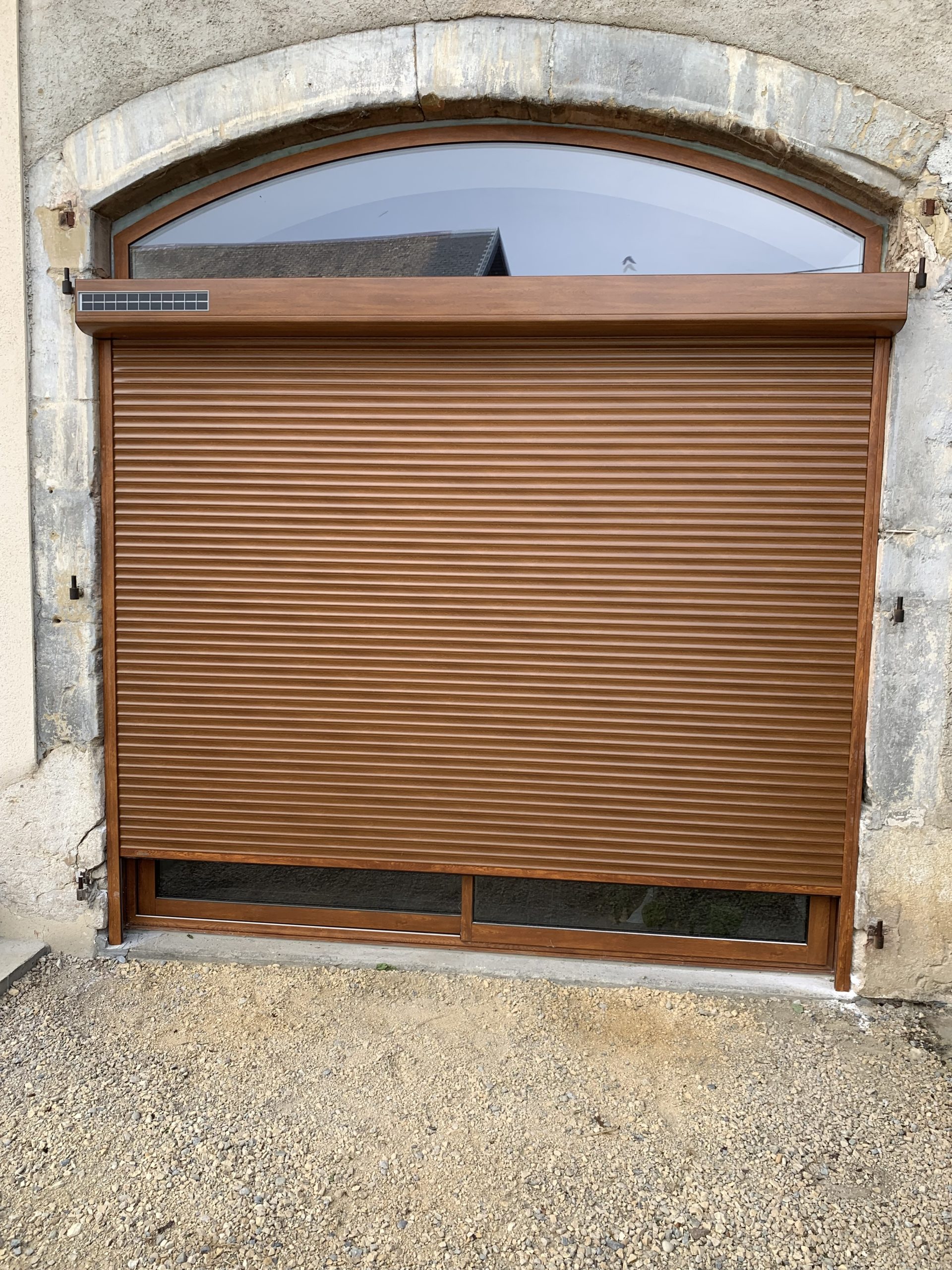 volet roulant solaire ton bois