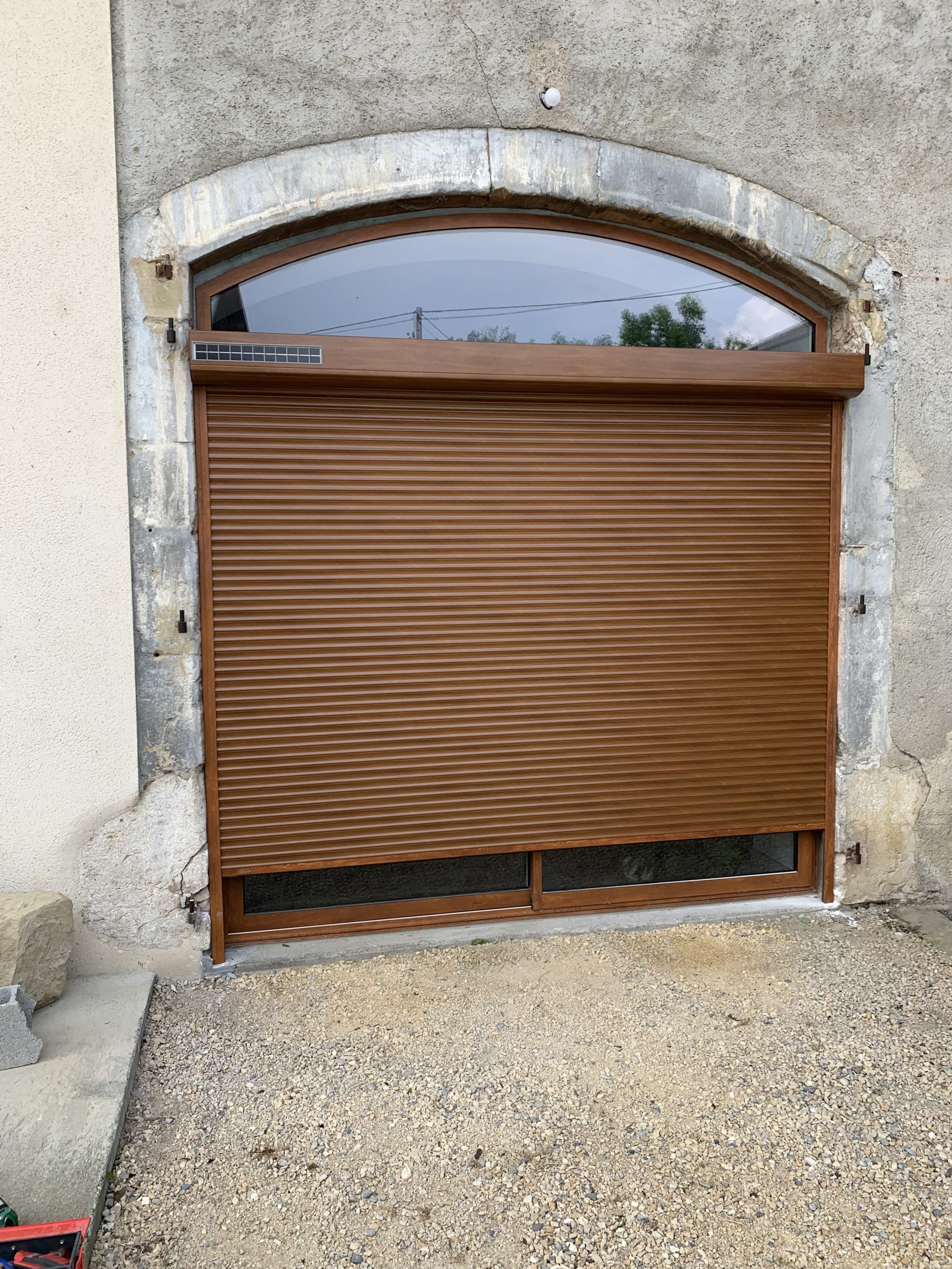 volet roulant solaire ton bois